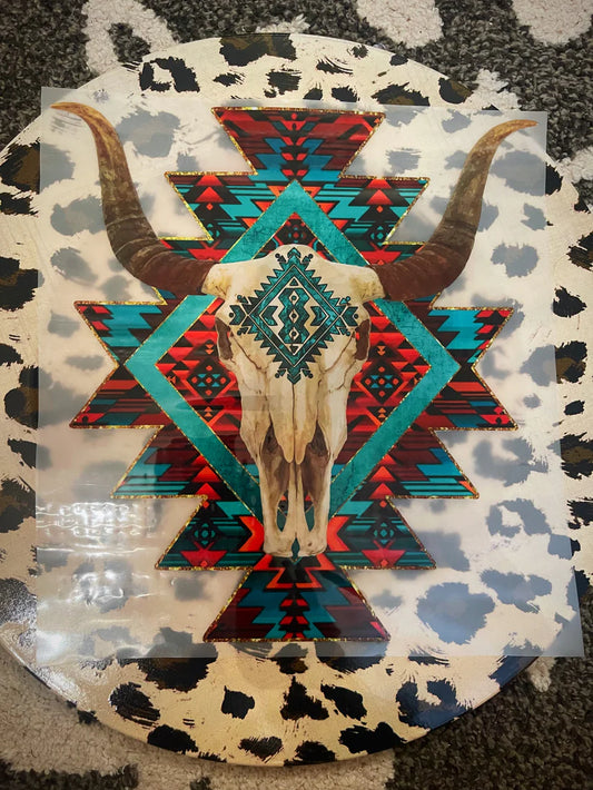 Bull skull Aztec T-shirt