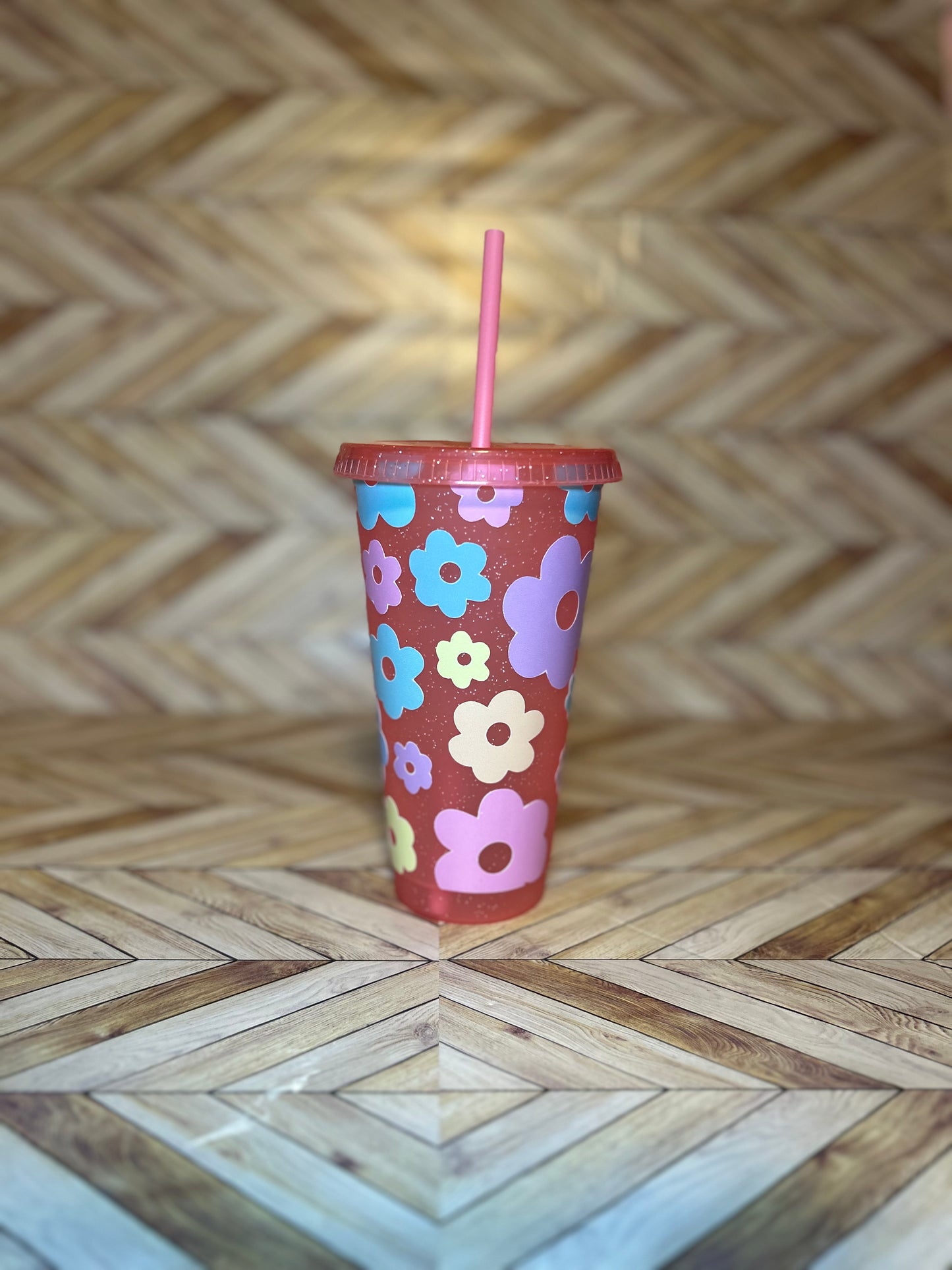 Flowers 24oz plastic