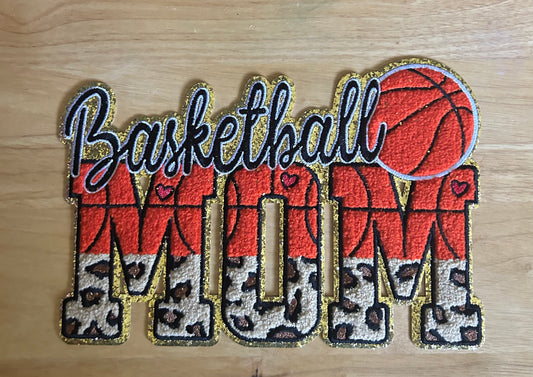 Basketball mom chenille patch
