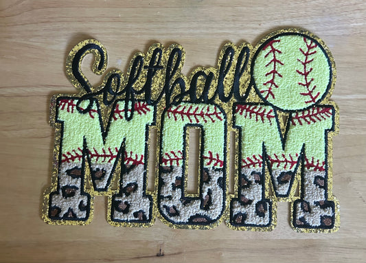 Softball mom Chenille patch
