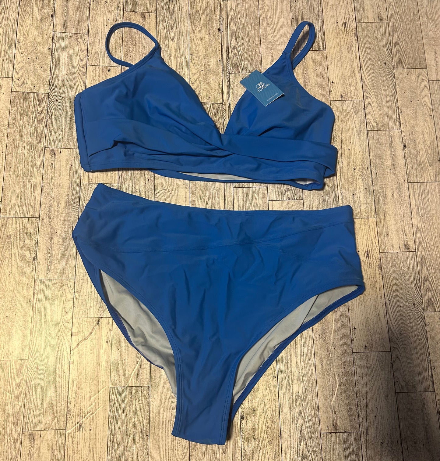 Blue 2 piece bikini XL