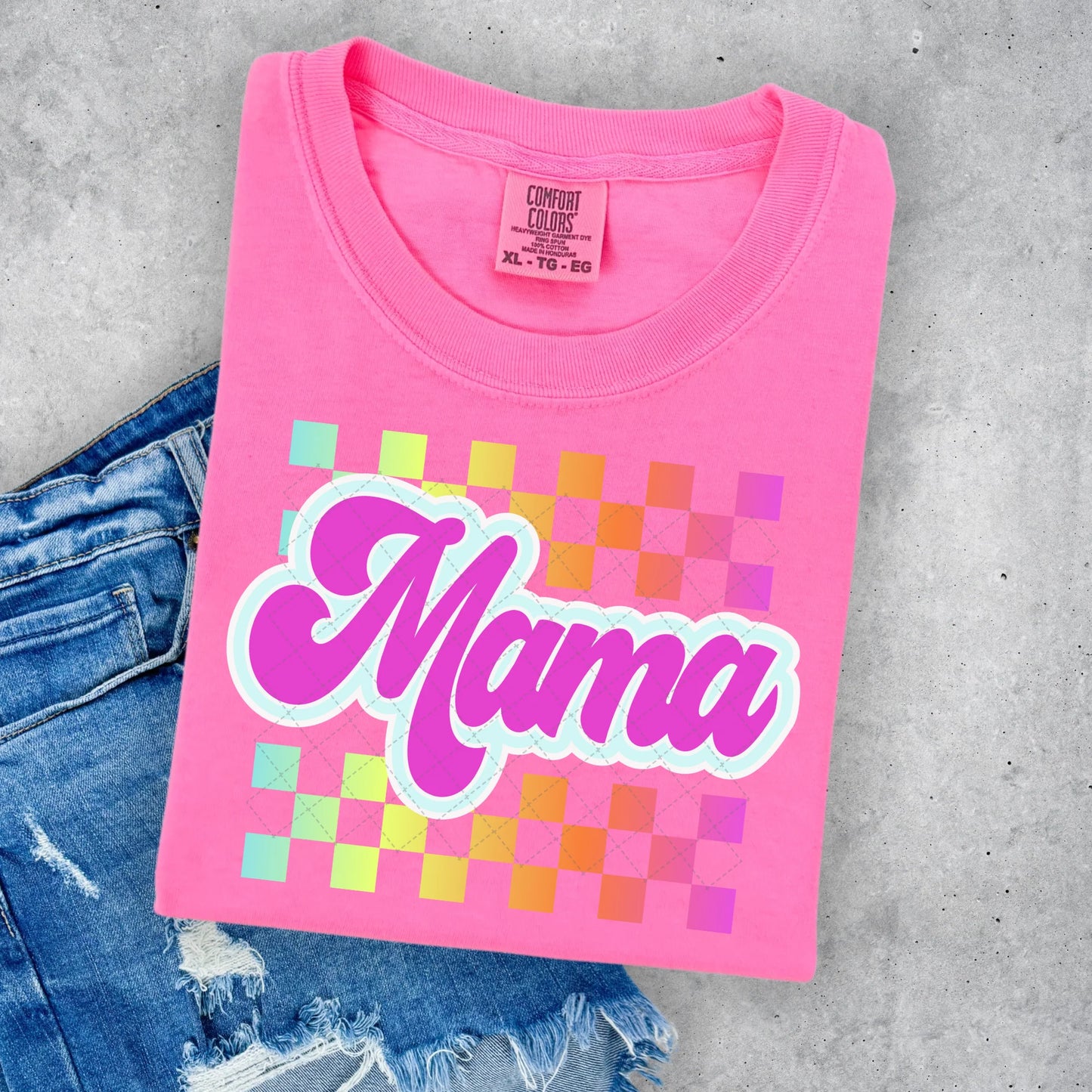 Neon Checkered Mama