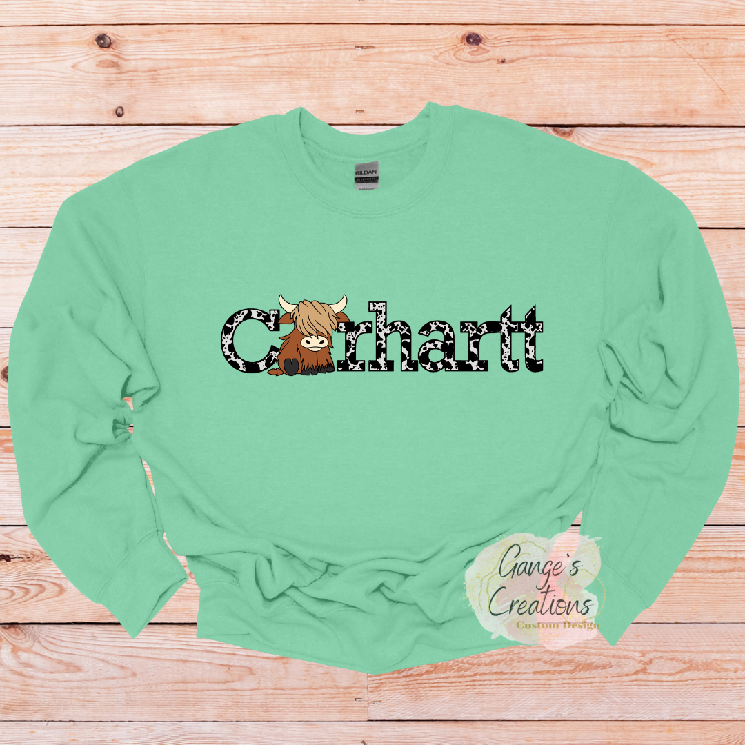 Highland cow crewneck