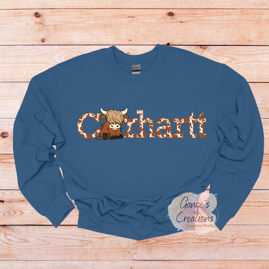 Highland cow crewneck